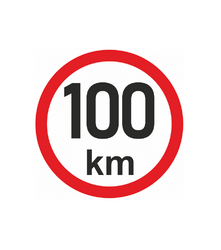 PVC reflexní samolepka na auto – omezená rychlost 100 km/h