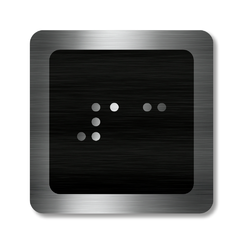 CEDULKY PRO NEVIDOMÉ (Braillovo písmo) - Označení patra výtahu - 13 patro