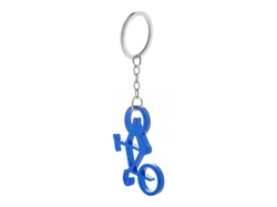 Ciclex přívěšek na klíče - modré kolo s otvírákem na láhve