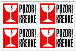 Pozor křehké! 4ks na A4 - COPY-COLOR.cz