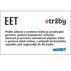 EET samolepka • COPY-COLOR.cz