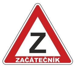 Začátečník - PVC samolepka na auto