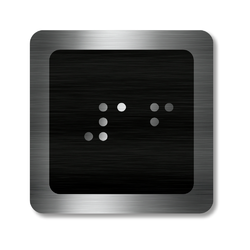 CEDULKY PRO NEVIDOMÉ (Braillovo písmo) - Označení patra výtahu - 16 patro