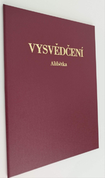Desky na vysvědčení – umělá kůže, ručně vyrobené pro doklad o velikosti A4