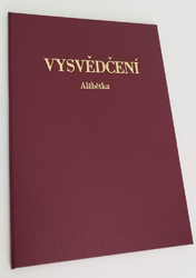 Desky na vysvědčení – umělá kůže, ručně vyrobené pro doklad o velikosti A4