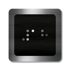 CEDULKY PRO NEVIDOMÉ (Braillovo písmo) - Označení patra výtahu - 18 patro