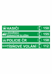 Důležitá telefonní čísla - PVC samolepka