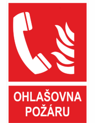 Ohlašovna požáru - PVC samolepka