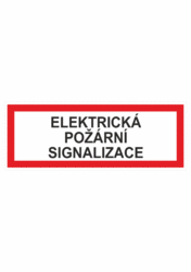 Elektrická požární signalizace, text - PVC samolepka