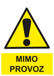 Mimo provoz - PVC samolepka
