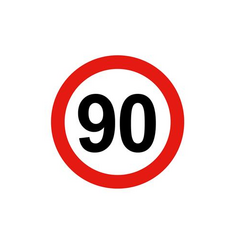 PVC reflexní samolepka na auto – omezená rychlost 90 km/h