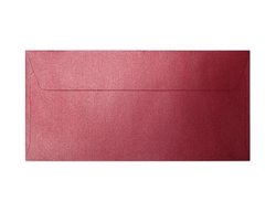 Obálka Pearl s metalickým povrchem, červená 120g, 10ks
