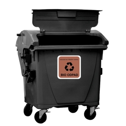 "BIOODPAD - Nádoba na tříděný odpad" - Samolepka na popelnice