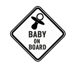 BABY ON BOARD - Reflexní samolepka na auto