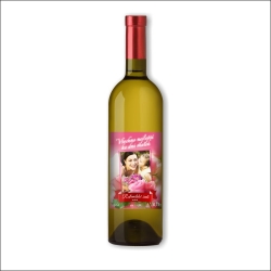 Bílé víno s vlastní etiketou DEN MATEK 2 • COPY-COLOR.cz