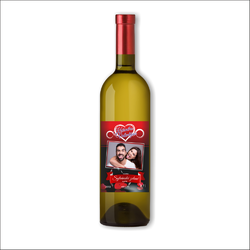 Bílé víno s vlastní etiketou VALENTÝN 3 • COPY-COLOR.cz