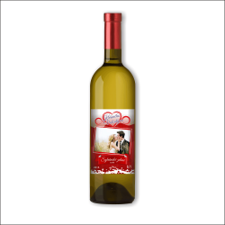Bílé víno s vlastní etiketou VALENTÝN 1 • COPY-COLOR.cz