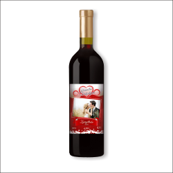 Červené víno s vlastní etiketou VALENTÝN • COPY-COLOR.cz