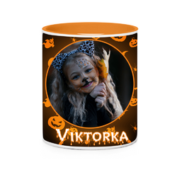 Fotohrnek s oranžovým uchem a vnitřkem - Halloween a Dušičky