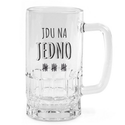 Skleněný ČIRÝ korbel/krýgl ke DNI OTCŮ - více motivů