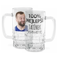 Skleněný krýgl s potiskem - nejlepší tatínek