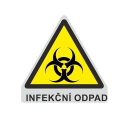 INFEKČNÍ ODPAD - Samolepka na popelnice