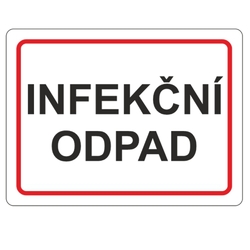 INFEKČNÍ ODPAD - Samolepka na popelnice