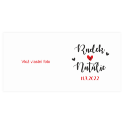 Svatební hrnek - JMÉNA, DATUM SVATBY a vlastní fotografie - různé typy hrnků