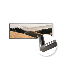 Zarámovaná fotografie s paspartou - 150x50 cm - kontrastní šedá lesk