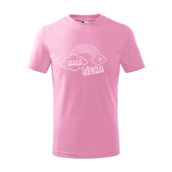 MALÁ SÉGRA - Dětské růžové tričko s krátkým rukávem