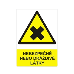 NEBEZPEČNÉ NEBO DRÁŽDIVÉ LÁTKY - Samolepky 