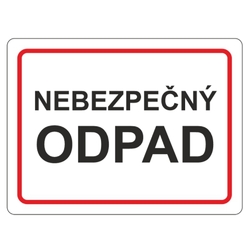 "NEBEZPEČNÝ ODPAD" - Samolepka na popelnice