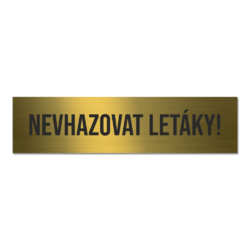 Štítek nevhazovat letáky - schránka 