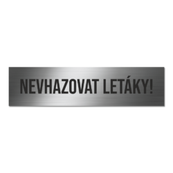 Štítek nevhazovat letáky - schránka 