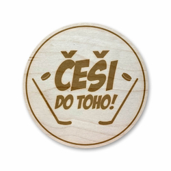 Kulaté dřevěné podtácky s gravírováním - vlastní motiv, různé designy
