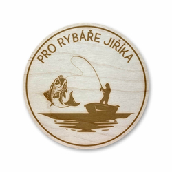 Kulaté dřevěné podtácky s gravírováním - vlastní motiv, různé designy