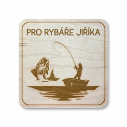 Čtvercové dřevěné podtácky s gravírováním - vlastní motiv, různé designy