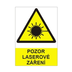 "POZOR LASEROVÉ ZÁŘENÍ" - Samolepka