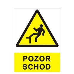 "POZOR SCHOD" - Samolepka