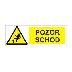 POZOR SCHOD - Samolepka