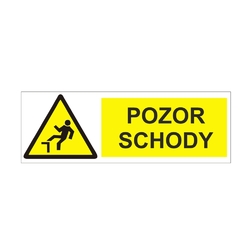 POZOR SCHODY - Samolepka