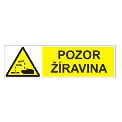 POZOR ŽÍRAVINA - Samolepka