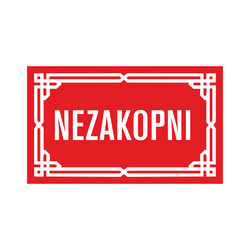 Cedule/tabule k označení ulice (pražská) - červená