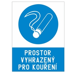 Prostor vyhrazený pro kouření - Samolepka/Tabulka