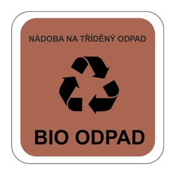 BIOODPAD - Nádoba na tříděný odpad - Samolepka na popelnice