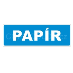 PAPÍR - Samolepka na popelnice - více variant