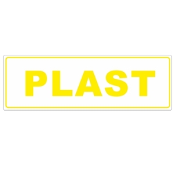  "PLAST" - Samolepka na popelnice