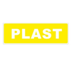  "PLAST" - Samolepka na popelnice
