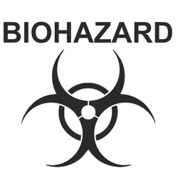 "BIOHAZARD" - Samolepka řezaná