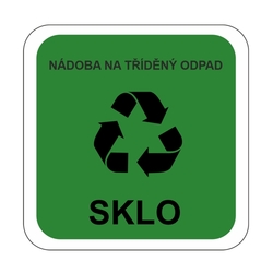 SKLO - Nádoba na tříděný odpad - Samolepka na popelnice